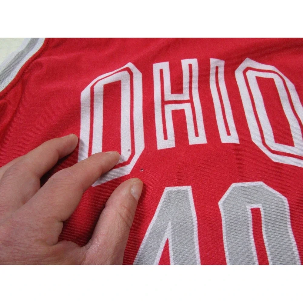 Vintage 1990's Ohio‎ State Buckeyes Nike NCAA Basketball Jersey 40 (XL) #40 OSU